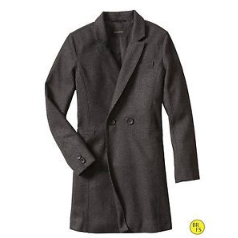 2/$40 Banana Republic Marled Boyfriend Coat (M)
